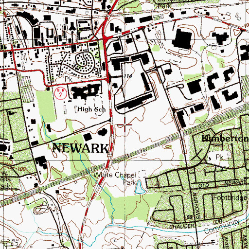 Topographic Map of University of Delaware Biotechnology Institute, DE