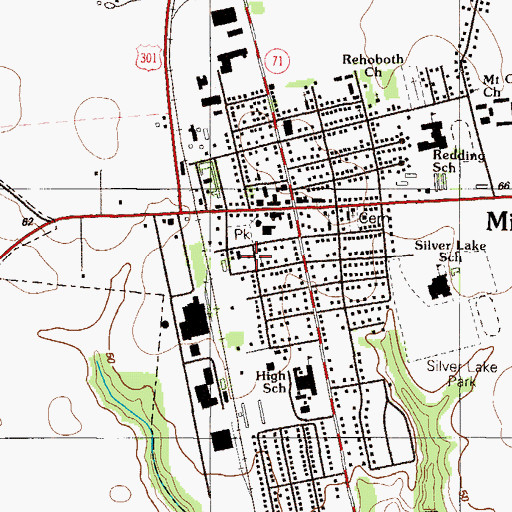 Topographic Map of Connection Community Church, DE