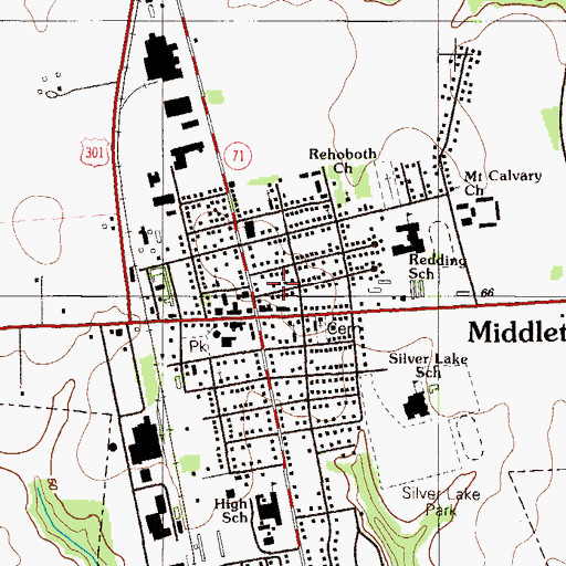 Topographic Map of Mission Fellowship Church, DE