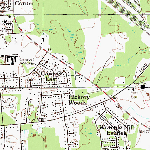 Topographic Map of Corner Stone Church, DE