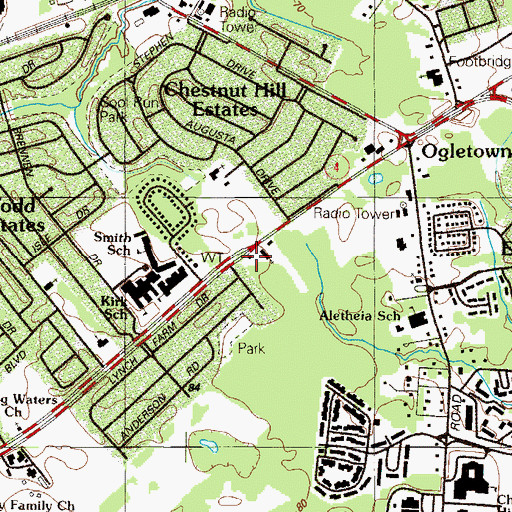 Topographic Map of New Life Alliance Church, DE