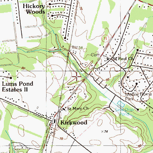 Topographic Map of Faith Lutheran Church, DE