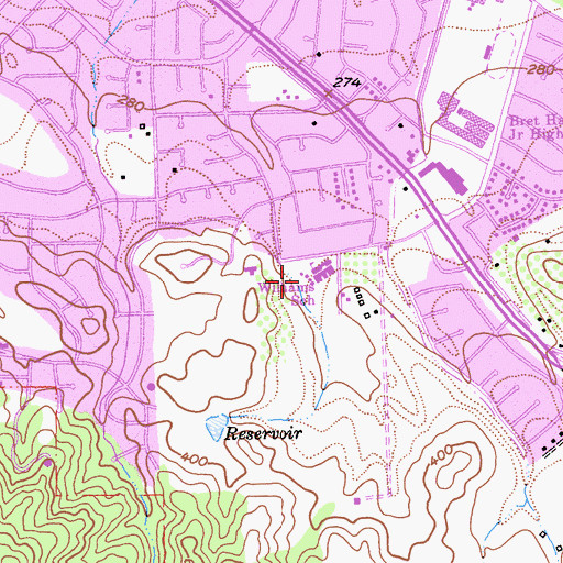 Topographic Map of Williams Elementary School, CA