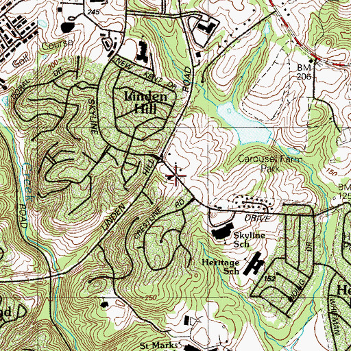 Topographic Map of Skyline United Methodist Church, DE