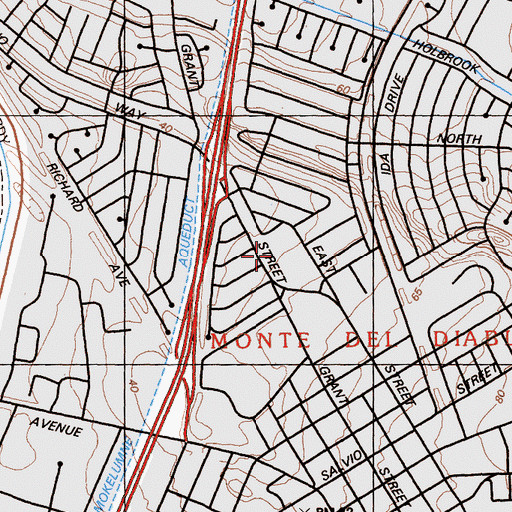 Topographic Map of Williams School, CA