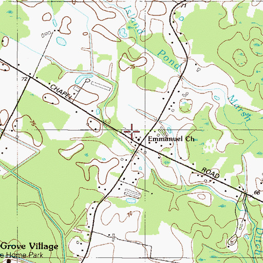 Topographic Map of Emmanuel Cemetery, DE