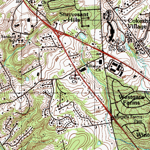 Topographic Map of Grace Lutheran Church, DE
