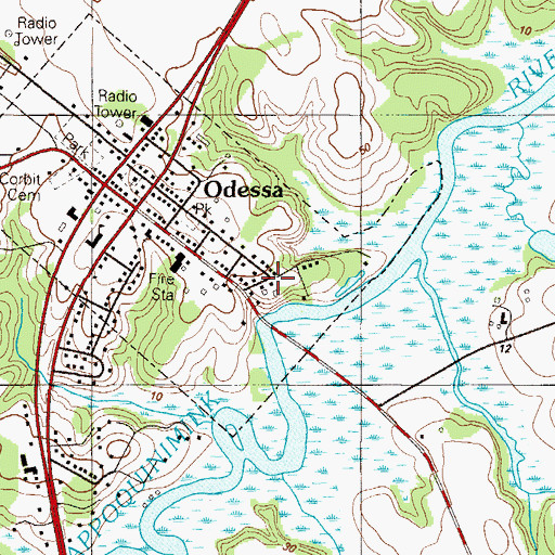 Topographic Map of Corbit - Calloway Memorial Library, DE