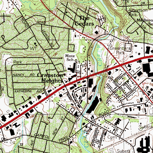 Topographic Map of Apollo Shopping Center, DE