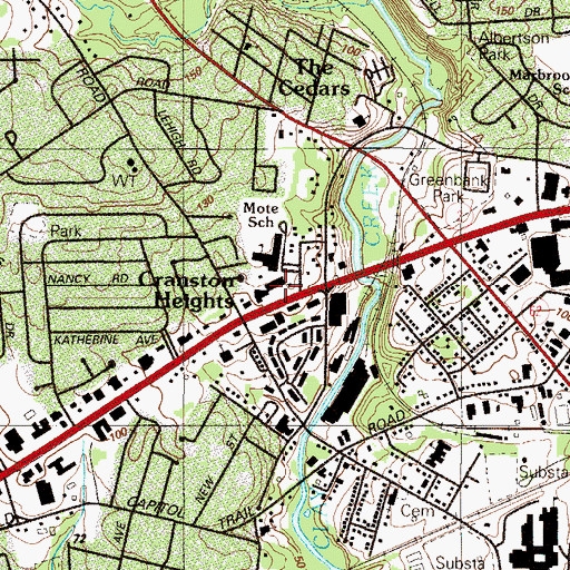 Topographic Map of Apollo Shopping Center, DE