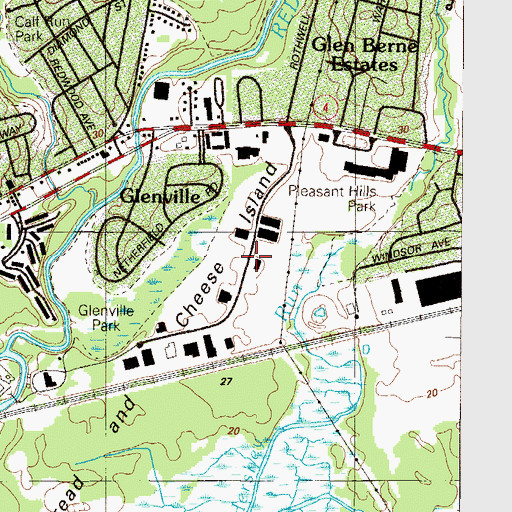 Topographic Map of First State Industrial Park, DE