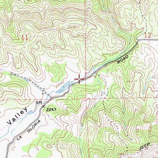 Topographic Map of Williamson Valley, CA
