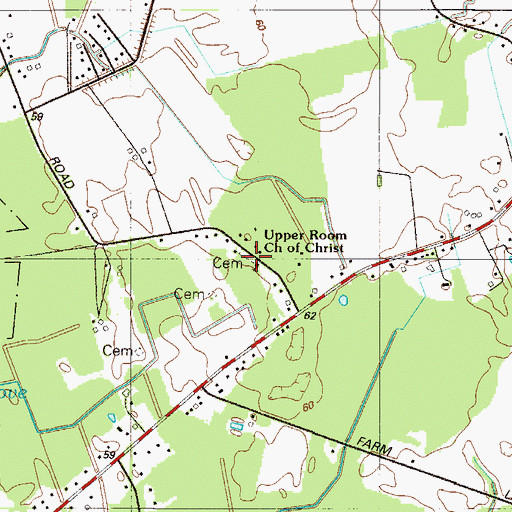 Topographic Map of Kingdom Holiness Cemetery, DE