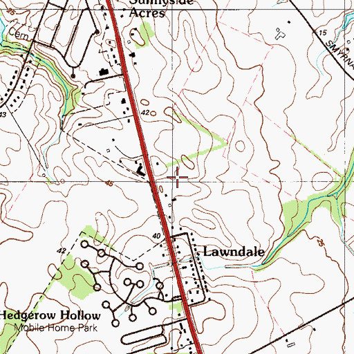 Topographic Map of North Gateway Shopping Center, DE