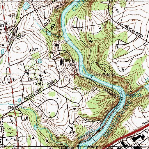 Topographic Map of Hagley Library, DE