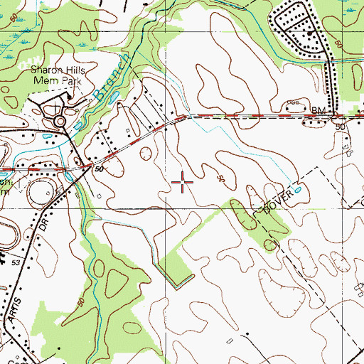 Topographic Map of Destiny Christian Church, DE