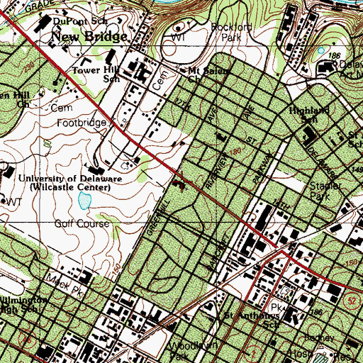 Topographic Map of Immanuel Church, DE