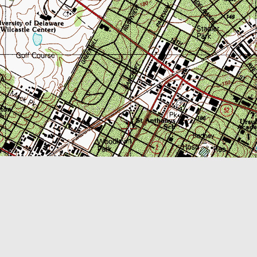 Topographic Map of Praise Center Church, DE