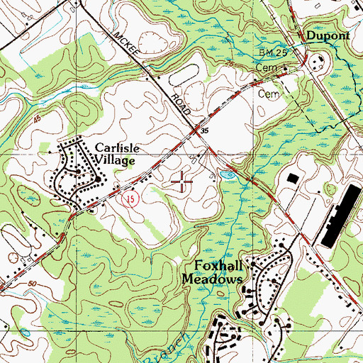 Topographic Map of Kent Christian Center, DE