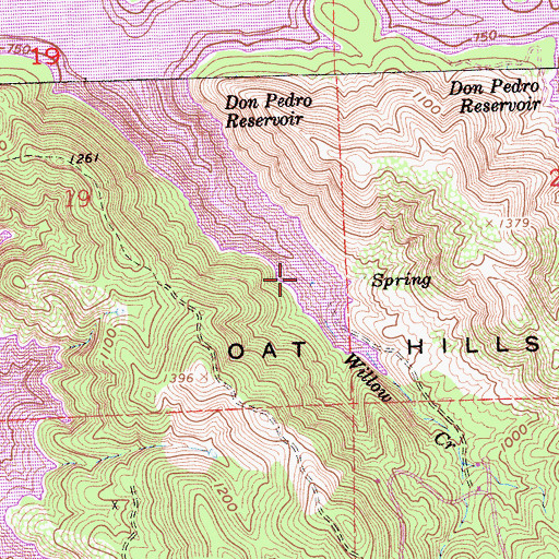 Topographic Map of Willow Creek, CA