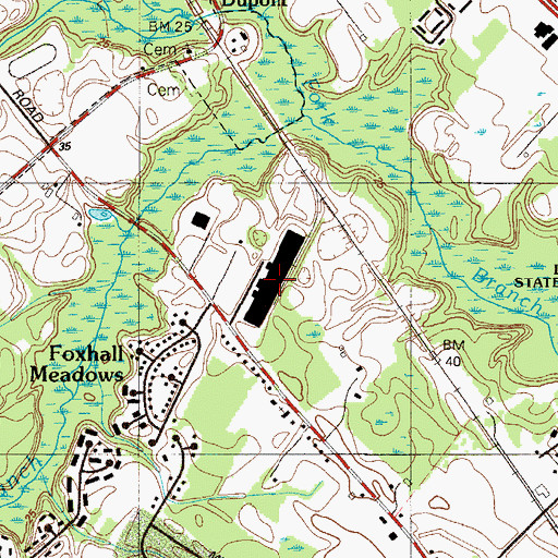 Topographic Map of McKee Business Park, DE