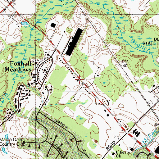 Topographic Map of First Haitian Church of the Nazarene, DE