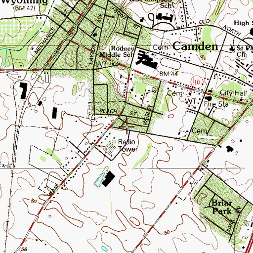 Topographic Map of Harvest Years Senior Center, DE