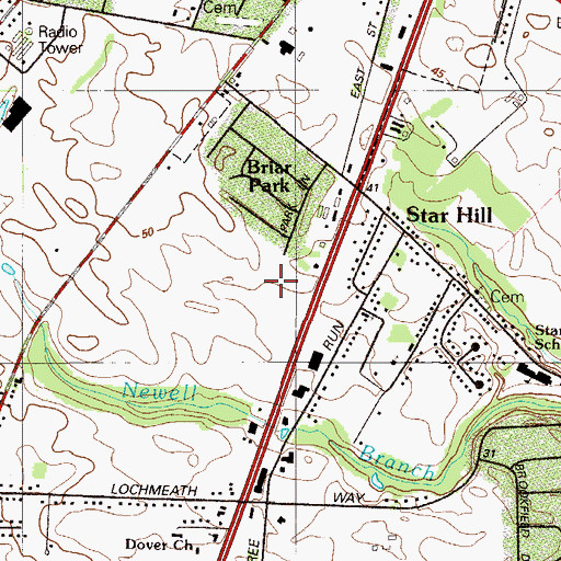 Topographic Map of Camden Town Center Shopping Center, DE