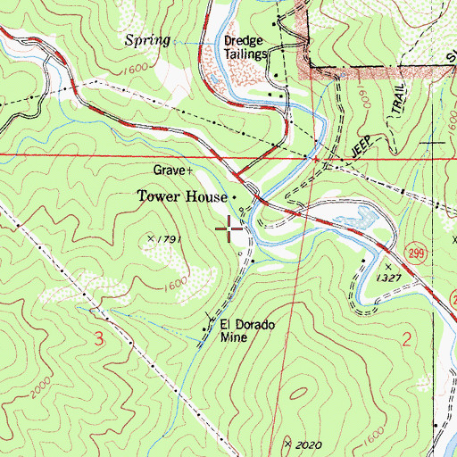Topographic Map of Willow Creek, CA