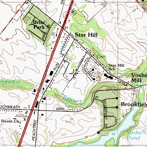 Topographic Map of Greater Life Christian Church, DE