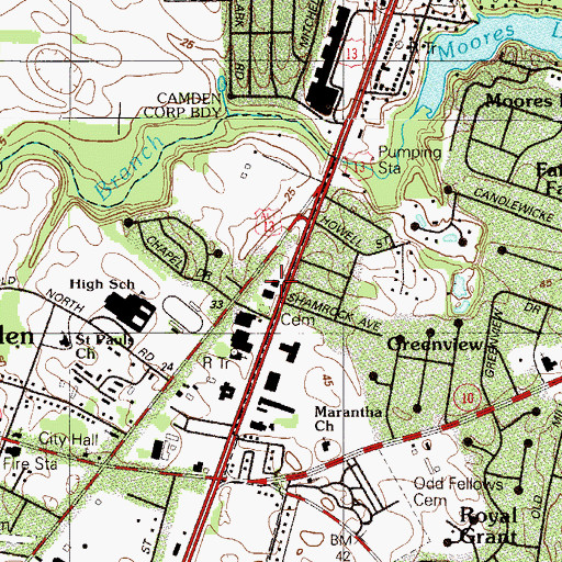 Topographic Map of Kingdom Worship Center, DE