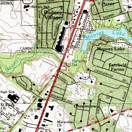 Topographic Map of Faith Community Church, DE