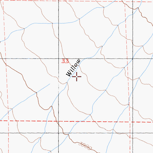 Topographic Map of Willow Creek, CA