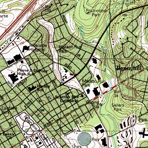 Topographic Map of Saint Marys Anglican Church, DE