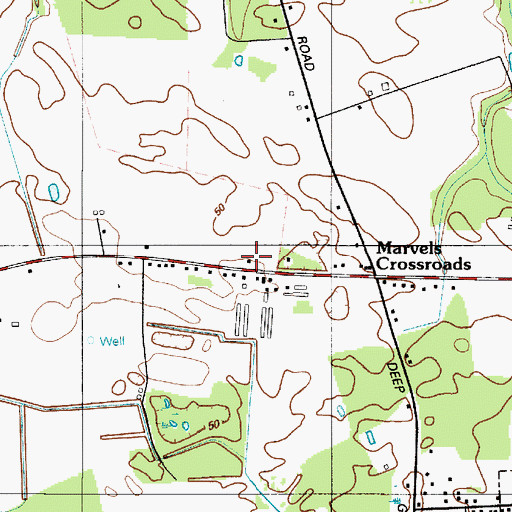 Topographic Map of Pilgrims Chapel, DE