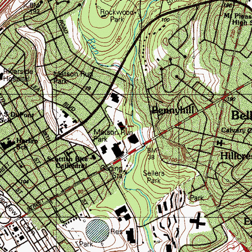Topographic Map of First Assembly of God Church, DE