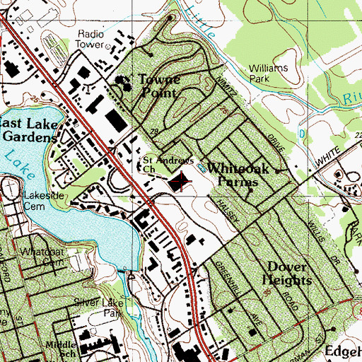 Topographic Map of The Centre at Dover Shopping Center, DE