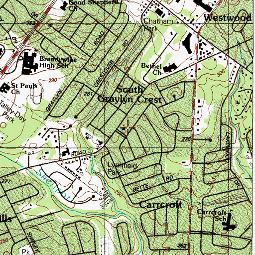 Topographic Map of Emmanuel Presbyterian Church, DE