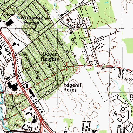 Topographic Map of Maranatha Christian Church, DE