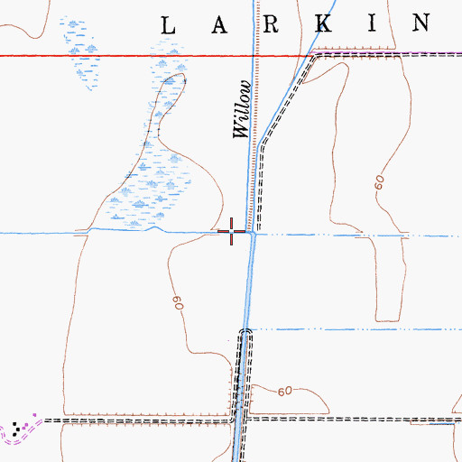 Topographic Map of Willow Creek, CA