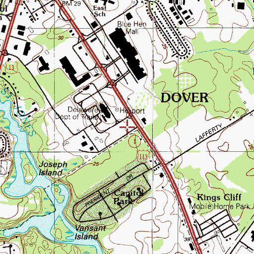 Topographic Map of Greater Love Temple, DE