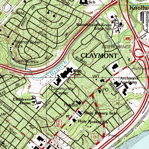 Topographic Map of Saint Athanasius Orthodox Church, DE