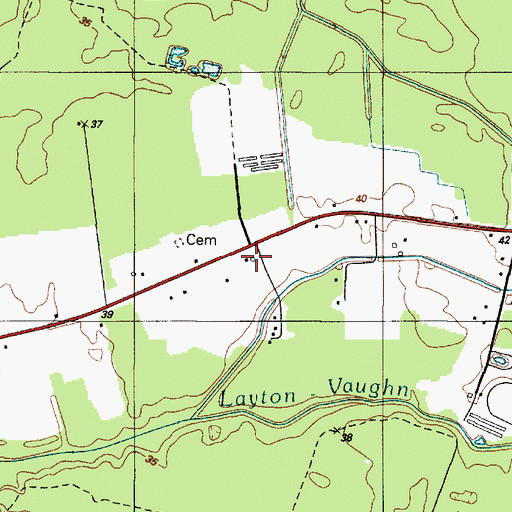 Topographic Map of Open Door Community Center, DE