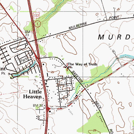 Topographic Map of Mount Olive Church, DE