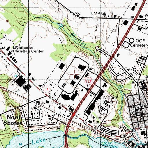 Topographic Map of Masten Industrial Park, DE