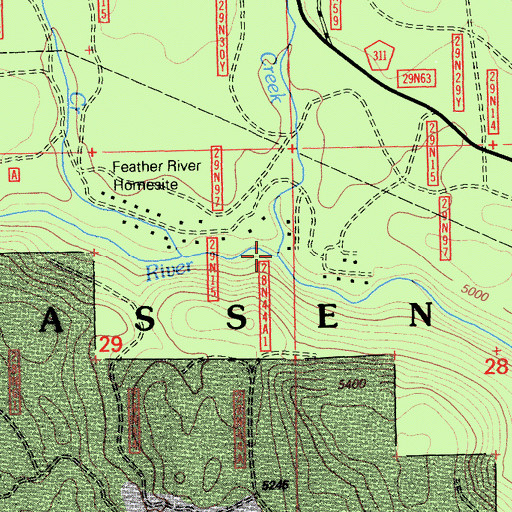 Topographic Map of Willow Creek, CA