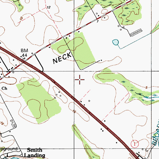 Topographic Map of The Rookery Golf Course, DE