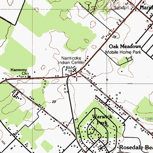 Topographic Map of Nanticoke Indian Museum, DE