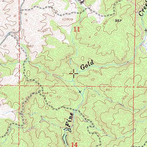 Topographic Map of Willow Creek, CA