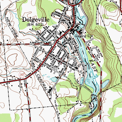 Topographic Map of Zion Evangelical Lutheran Church, NY